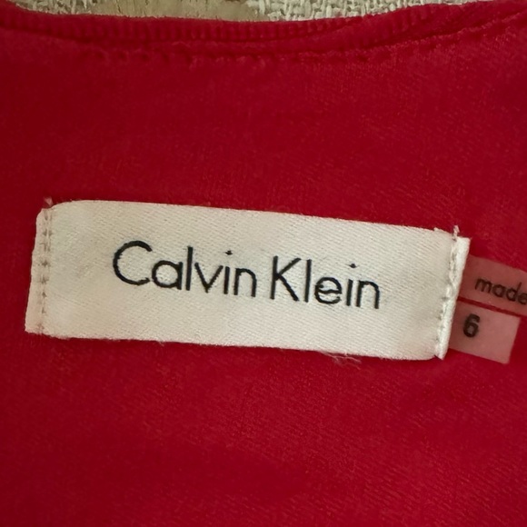 Calvin Klein Red Sleeveless Bandage Sheath Dress - Picture 15 of 16